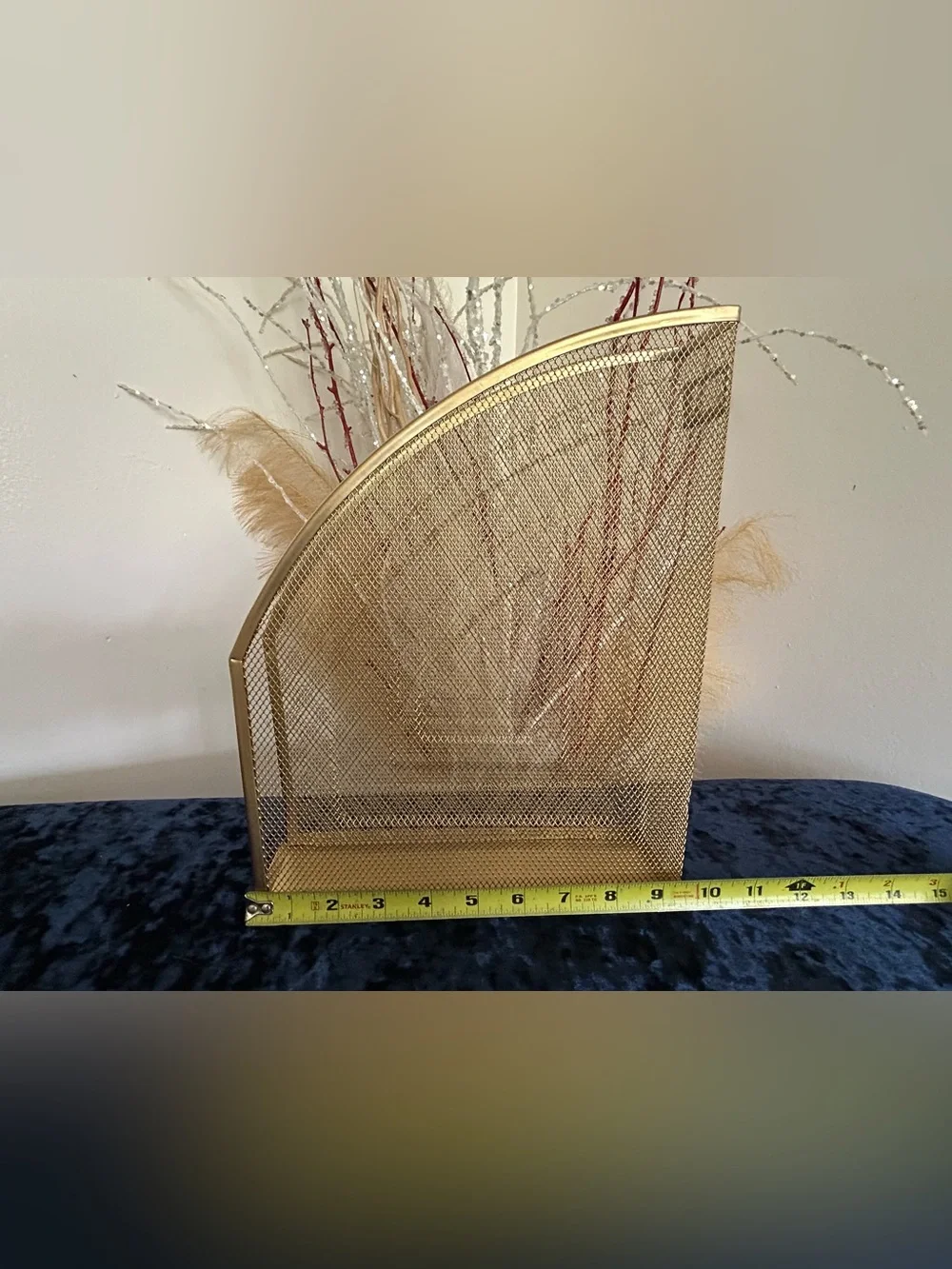 5 PCS | Gold Mesh Desk Organizer Set - File Holders & Letter Trays